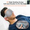 AOAWI Sleep Eye Mask 3D Contoured cup Soft and Gentle, Breathable, Comfortable for side sleeping, Travellers, Yoga, Men, Women, Adjustable, with silicone Ear Plugs for Sleeping Noise Reductions view 4