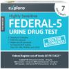 Exploro DOT Drug Test Kit, 5 Panel Urine Screen, Federal Cut-Offs, 7 Pack view 1