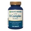 Nature's Wonder Super B Complex with Vitamin C, Vitamin B12, & Folic Acid  Supports Energy Metabolism, Immune Function, Nervous System, Skin & Muscle Health, 150 Tablets view 1