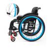 Sports Wheelchair for Adult Folding All-Terrain Wheelchair Quick Release Rear Wheels Anti-Tip Wheels self-propelled Manual Wheelchair(Blue,Seat Width 40cm/15.74in) view 1