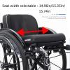 Sports Wheelchair for Adult Folding All-Terrain Wheelchair Quick Release Rear Wheels Anti-Tip Wheels self-propelled Manual Wheelchair(Blue,Seat Width 40cm/15.74in) view 4