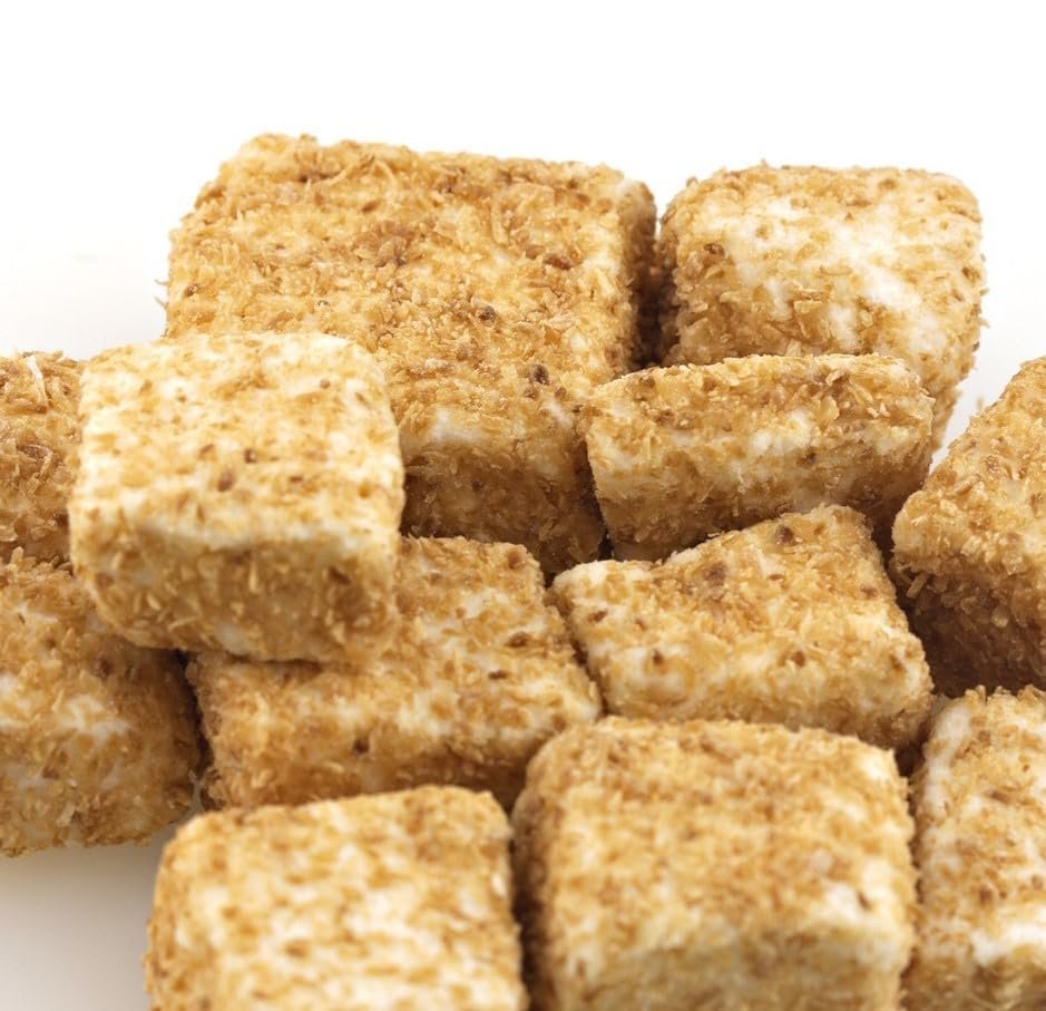 Toasted Coconut Marshmallows - 24 oz/1.5 lbs of Light Fluffy Sweet Toasted Coconut Coated Marshmallows in Resealable Bag