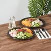 RW Base 10.4 Inch Microwavable Food Plates, 100 Round Plastic Plates - Disposable, Heavy-Duty, Black Plastic Dinner Plates, Serve Hot And Cold Foods, For Restaurants And Cafes - Restaurantware view 3