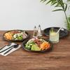 RW Base 10.4 Inch Microwavable Food Plates, 100 Round Plastic Plates - Disposable, Heavy-Duty, Black Plastic Dinner Plates, Serve Hot And Cold Foods, For Restaurants And Cafes - Restaurantware view 4