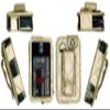 Premium Diamond Check Pattern Holster (with Belt Clip/Metal Loop/Lanyard) for Tandem Diabetes Care Insulin Pump T:Slim X2 (All Models) (Gold) view 1