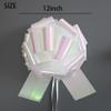 1Pc 12Inch Giant Gift Bow Big Christmas Iridescent Metalic Bow Big Bow for Present - Perfect Large Gift Bow for Bikes,Appliances,Showers,Table Decorations & Events (White) view 2