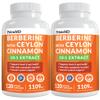 21-in-1 Berberine Supplement with Ceylon Cinnamon with Chromium, Bitter Melon and Green Tea Extract and Black Pepper Extract 5X for Energy & Metabolism Support with 5279 mg (120 ct, Pack of 2) view 1