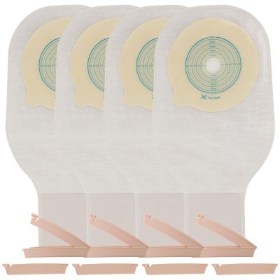 25 PCS Colostomy Bags,One-Piece Ostomy Bags with Clamp,Ostomy Supplies,Drainable Ostomy Pouches for Ileostomy Stoma Care
