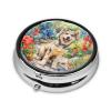 IYOVI Happy Smiling Husk Puppy Printed Pill Box/Pill Case Portable Square Pill Box, Pill Case for Purse Pill Box Travel, 2.2x1.6in view 2