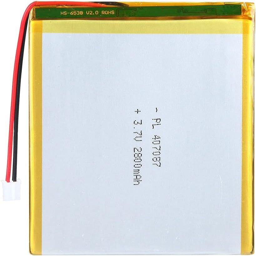 IALYBNTE 3.7V 2800mAh 407087 Ion with JST Connector,1 PCS