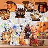 WD&CD 100 PCS Halloween Treat Candy Bags - Clear Trick or Treating Goodie Bags for Halloween Party view 3