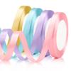 4PCS Christmas Ribbon Set - 3/8 Inch, 25 Yds Each in Light Pink, Gold, Light Blue, Purple for Gift Wrapping, Flower Bouquets, Crafts, Halloween & Fall view 1