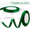2PCS Green Ribbon for Gift Wrapping, Christmas, Halloween, Fall - 3/8 Inch, 25 Yds Dark Green view 2