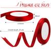 2PCS Christmas Decorations Ribbon - 3/8 Inch, 25 Yds, Dark Red, for Gift Wrapping, Christmas Tree Decorations, Fall, Hair, Bouquet, Crafts view 2
