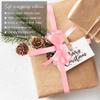 2PCS Pink Ribbon for Gift Wrapping & Decor - 3/8 Inch, 25 Yds - Wedding, Flower Bouquet, Crafts, Halloween & Fall - Light/Hot Pink view 3