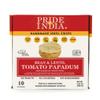Pride Of India | Tomato Papadum, Pack of 6-10 Count Box (3.53oz - 100gm) | Protein Fiber & Iron Rich, Gluten-Free Vegan Lentil Crackers, Healthy Indian Appetizer | Microwaveable & Ready in Seconds view 3