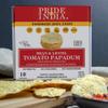 Pride Of India | Tomato Papadum, Pack of 6-10 Count Box (3.53oz - 100gm) | Protein Fiber & Iron Rich, Gluten-Free Vegan Lentil Crackers, Healthy Indian Appetizer | Microwaveable & Ready in Seconds view 4