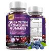 (2 Pack) Quercetin Gummies with Bromelain Zinc Elderberry Vitamin C D3 K2, Quercetin 1000mg Supplement with Bromelain 500mg for Cardiovascular, Immune System & Allergy, Vegan Gummy for Adult & Kid view 1