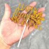 10 Pcs Happy Thanksgiving Cake Toppers Glitter Fall Maple Cupcake Topper Autumn Maple Leaf Cake Topper Orange Cupcake Toppers Design Cake Decoration for Harvest Festival Thanksgiving Party view 4