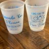 100 PCS Custom Cups Personalized,Wedding Frosted Plastic Cup,Custom Cups For Party,Custom Disposable Cup,Engagement Party Cup,Beach Cup Bulk,Wedding Plastic Cup,12oz/16oz Custom Cup (10oz) view 3