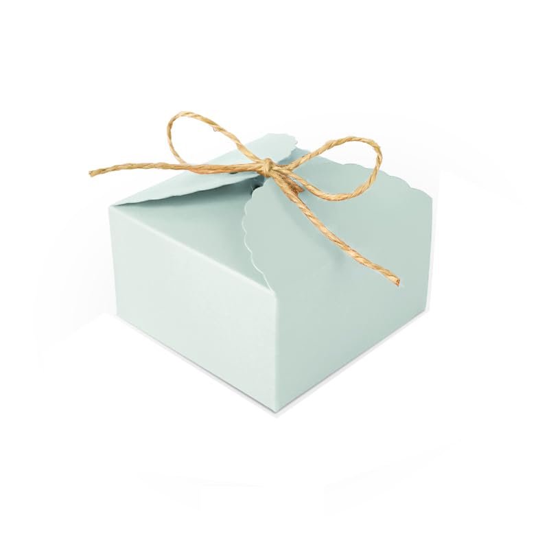 995cm/3.53.51.9 inch Gift Box Candy Snack Boxes Wedding Favor Thank You Gift Party Favor Gable Cookie for all Occasion (Green)