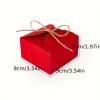 20pcs 995cm/3.53.51.9 inch Gift Box Candy Snack Wedding Favor Gift Box Thank You Gift Party Favor Boxes Gable Cookie Boxes for Wedding, Bridal Shower, Annivesary, Christmas and all Occasion (Red) view 2