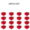 20pcs 995cm/3.53.51.9 inch Gift Box Candy Snack Wedding Favor Gift Box Thank You Gift Party Favor Boxes Gable Cookie Boxes for Wedding, Bridal Shower, Annivesary, Christmas and all Occasion (Red) view 3