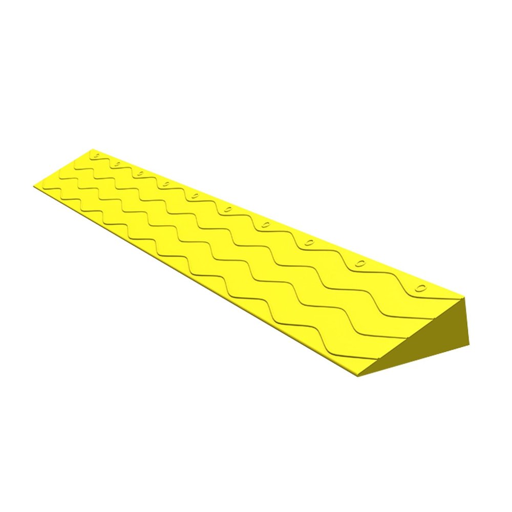WRYSQBHJYB Wheelchair Ramp, Plastic Ramps for Wheelchairs for Home, 200 Lbs Load Capacity, Power Wheelchair Ramp for Doorways, Curb, Sweeper, Power Scooters, Bathroom(Yellow,3cm/1.1in)