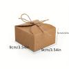 995cm/3.53.51.9 inch Gift Box Candy Snack Wedding Favor Thank You Gift Party Favor Gable Cookie Boxes for all Occasion (kraft) view 2