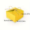 20pcs 995cm/3.53.51.9 inch Gift Box Candy Snack Wedding Favor Gift Box Thank You Gift Party Favor Gable Cookie for all Occasion (Yellow) view 2