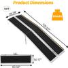 10FT Portable Wheelchair Ramp, Wheel Chair Ramp, Non-Slip Aluminum Wheelchair Ramp, 600lbs Weight Capacity for Home, Doorways, Curbs, Stepst view 2