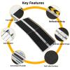 10FT Portable Wheelchair Ramp, Wheel Chair Ramp, Non-Slip Aluminum Wheelchair Ramp, 600lbs Weight Capacity for Home, Doorways, Curbs, Stepst view 4