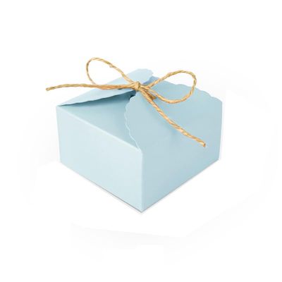 JIYIXhylera 20pcs 995cm/3.53.51.9 inch Gift Box Candy Boxes Snack Boxes Wedding Favor Gift Box DIY Folding Packaging Bag Baby Shower Birthday Party Decoration (Blue)