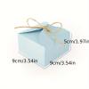 JIYIXhylera 20pcs 995cm/3.53.51.9 inch Gift Box Candy Boxes Snack Boxes Wedding Favor Gift Box DIY Folding Packaging Bag Baby Shower Birthday Party Decoration (Blue) view 2