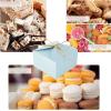 JIYIXhylera 20pcs 995cm/3.53.51.9 inch Gift Box Candy Boxes Snack Boxes Wedding Favor Gift Box DIY Folding Packaging Bag Baby Shower Birthday Party Decoration (Blue) view 4