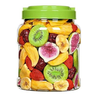 Crispy Fruits and Vegetables, Dried Fruits and Vegetables, Mixed Fruits, Dried Fruit Chips, Okra, Radish, Banana, Durian, Fig, Crispy Fruit Snacks, Chinese Snack Gift Package (1 Can)
