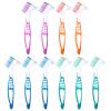 WLLHYF 10 Pcs Denture Brush for False Teeth Denture Care Cleaning Brush Double Sided Toothbrush Portable Soft Multi-Layered Bristles Cleaner Brushes Ergonomic Rubber Handle view 1