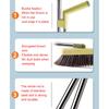 Broom And Dustpan Set, Long Handled Dustpan And Brush, Heavy Duty Dust Pan, Household Dust Pan Combo For Indoor Outdoor Household Cleaning And Sweeping,B view 3