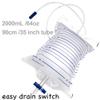 10 Pack Urinary Drainage Bag, 2000mL, Anti-Reflux Valve, Easy Drain Switch, for Home and Hospital Health Aids view 3