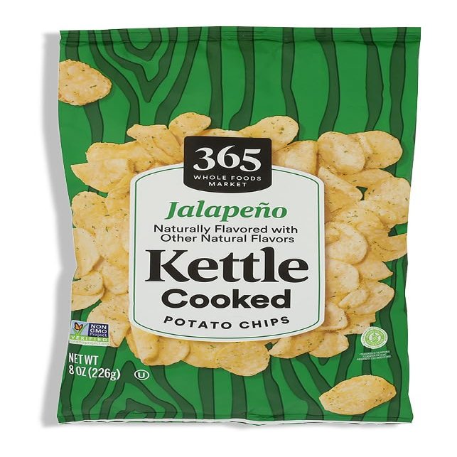 365 by Whole Foods Market, Jalapeno Kettle Potato Chips, 8 OZ