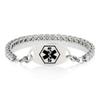 American Medical ID Tennis Bracelet Medical ID Free Engraving view 1