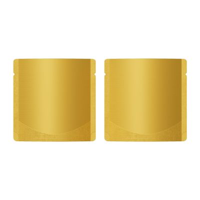 100 Double-Sided Matte Colored Square Aluminum Foil Stand Up Pouch Heat Sealable Food Storage Bags (3" x 3") (Gold)