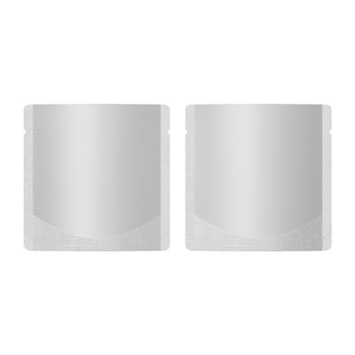 100 Double-Sided Matte Colored Square Aluminum Foil Stand Up Pouch Heat Sealable Food Storage Bags (3" x 3") (Silver)