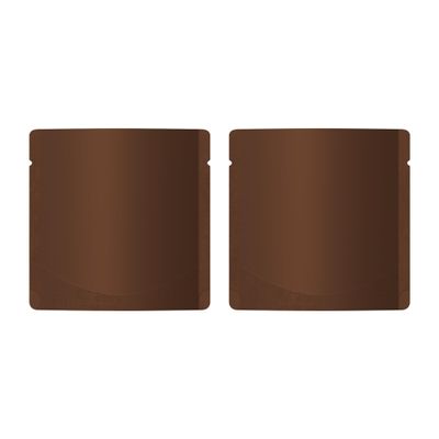 100 Double-Sided Matte Colored Square Aluminum Foil Stand Up Pouch Heat Sealable Food Storage Bags (3" x 3") (Brown)