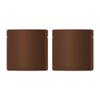 100 Double-Sided Matte Colored Square Aluminum Foil Stand Up Pouch Heat Sealable Food Storage Bags (3" x 3") (Brown)