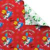 American Greetings Kids Christmas Wrapping Paper, Sonic the Hedgehog Wrapping Paper Christmas Roll, Red and White Gift Wrap (1 Reversible Roll, 75 sq. ft.) Sonic, Presents, Snowflakes view 2