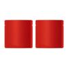 100 Double-Sided Matte Colored Square Aluminum Foil Stand Up Pouch Heat Sealable Food Storage Bags (3" x 3") (Red) view 1