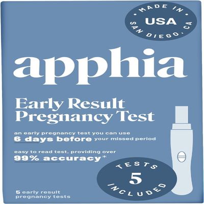 Apphia Early Detection Pregnancy Test | Midstream Pregnancy Test | hCG Test Strips | Get Results 6 Days Sooner Made in The USA (1 Count (Pack of 5))