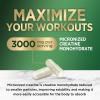 Creatine Monohydrate Capsules 3000mg  Best Micronized Creatine Powder - Supports Lean Muscle, Strength, Energy, & Endurance - Nature's Supplement, Non-GMO, Gluten Free for Women & Men - 120 Capsules view 3