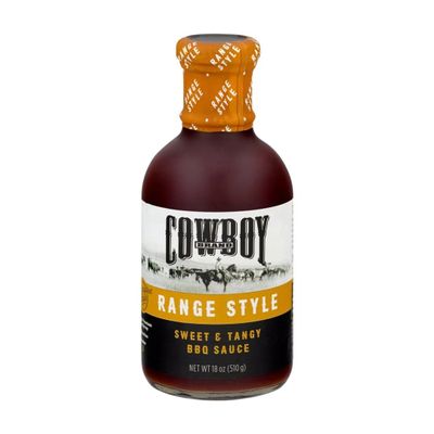 Cowboy Brand Barbecue Sauce, 18oz - Range Style (Pack of 1)